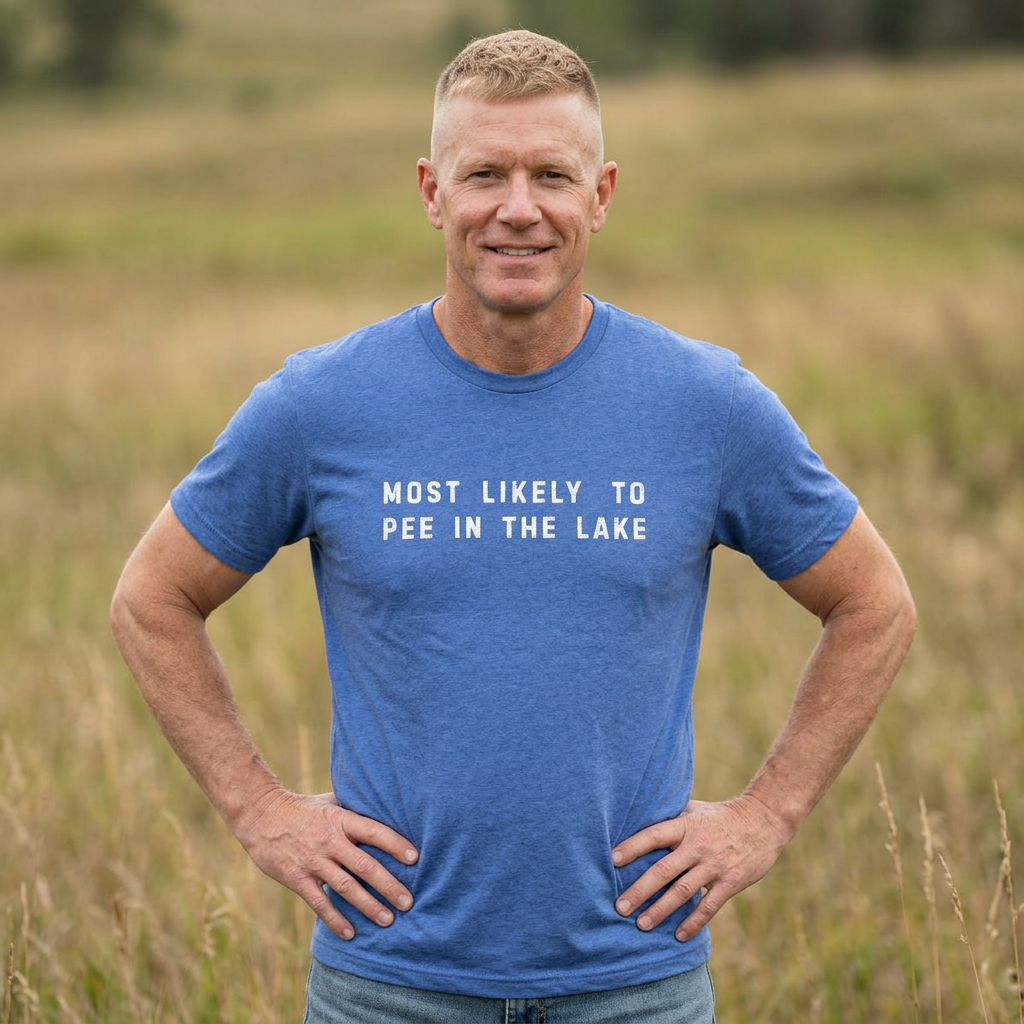 Most Likely to Pee in the Lake T-Shirt — Funny Camping & Lake Trip Tee