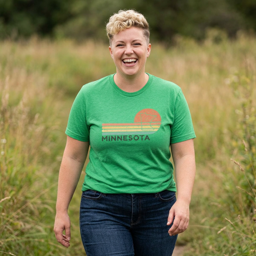 Minnesota State Retro Sunset T-shirt