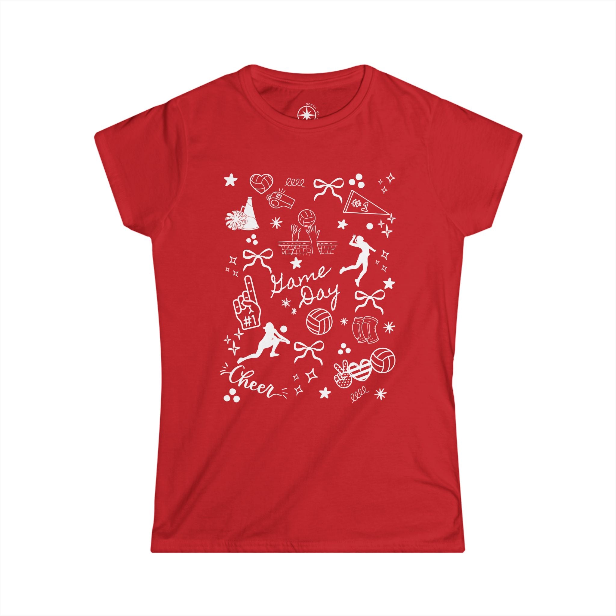 Volleyball Game Day Women's Softstyle Tee