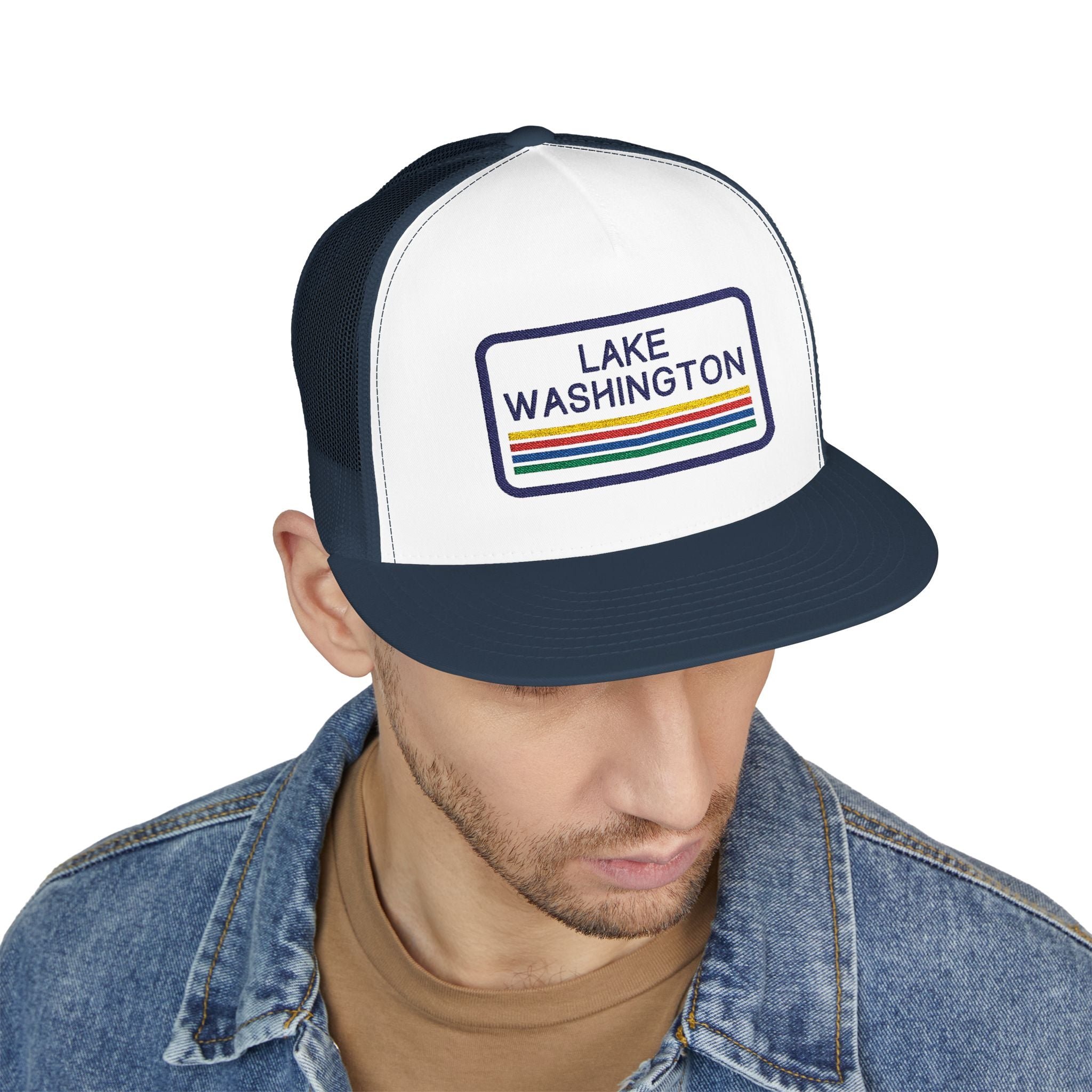 Lake Washington Embroidered Trucker Cap