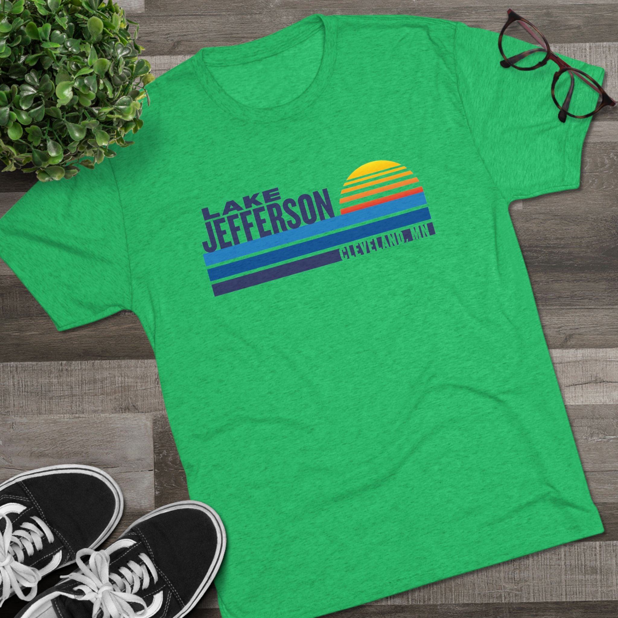 Lake Jefferson Cleveland MN Tee — Vintage Lakeside Crew Shirt