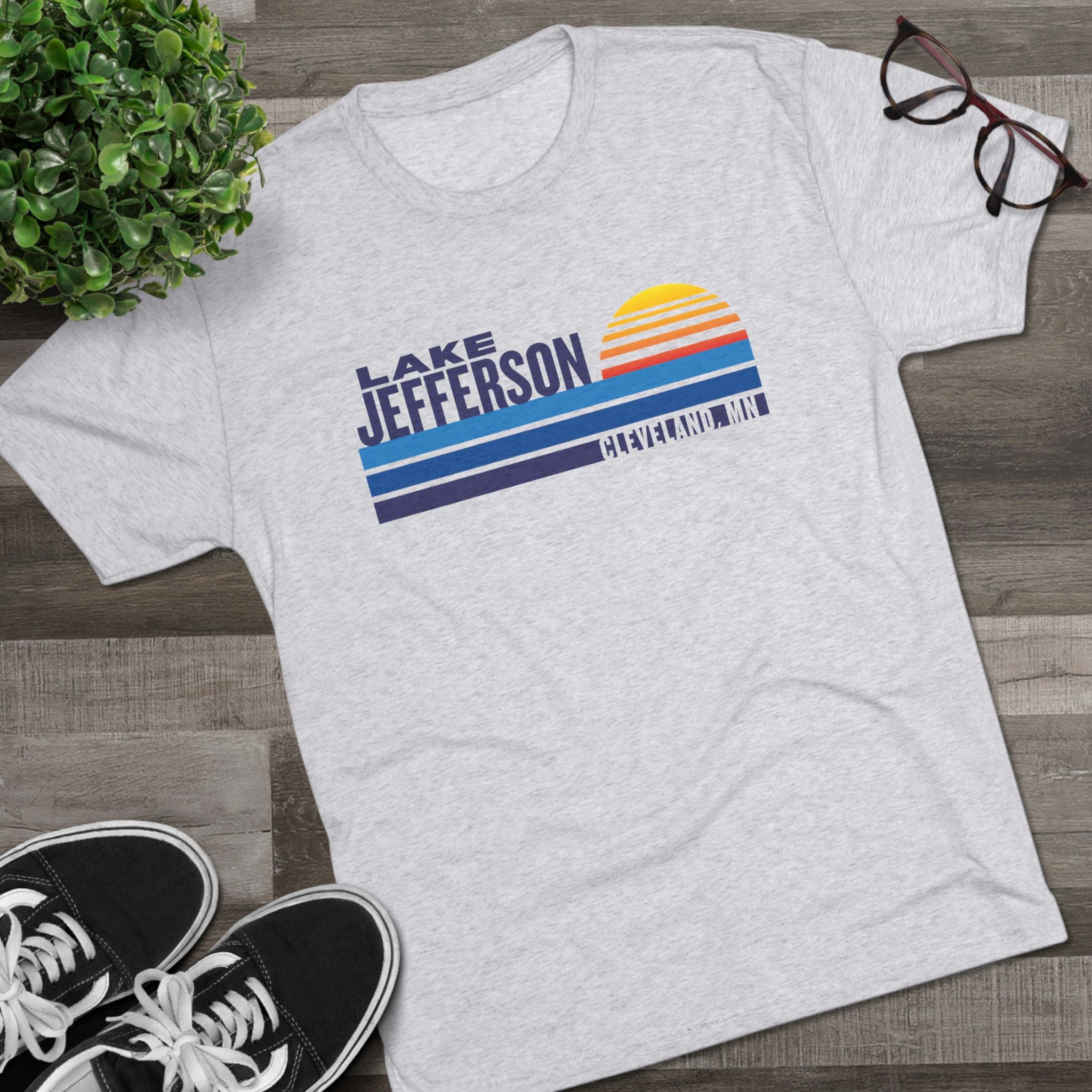 Lake Jefferson Cleveland MN Tee — Vintage Lakeside Crew Shirt