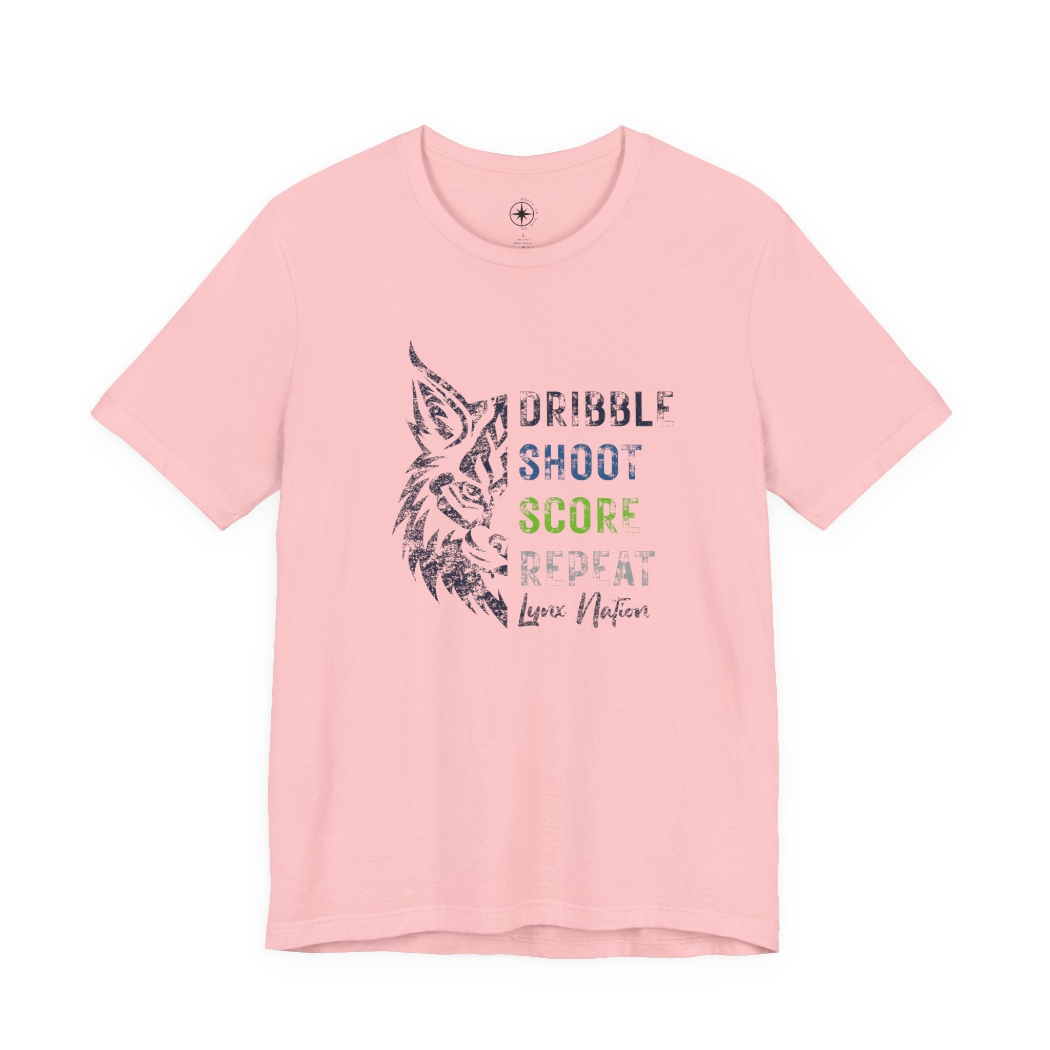 Dribble, Shoot, Score, Repeat, Lynx Nation T-shirt