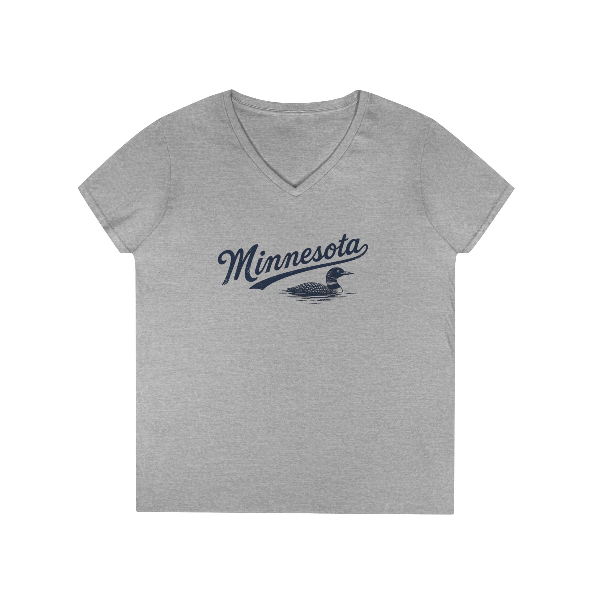 Minnesota Loon V-Neck Tee (Ladies size)