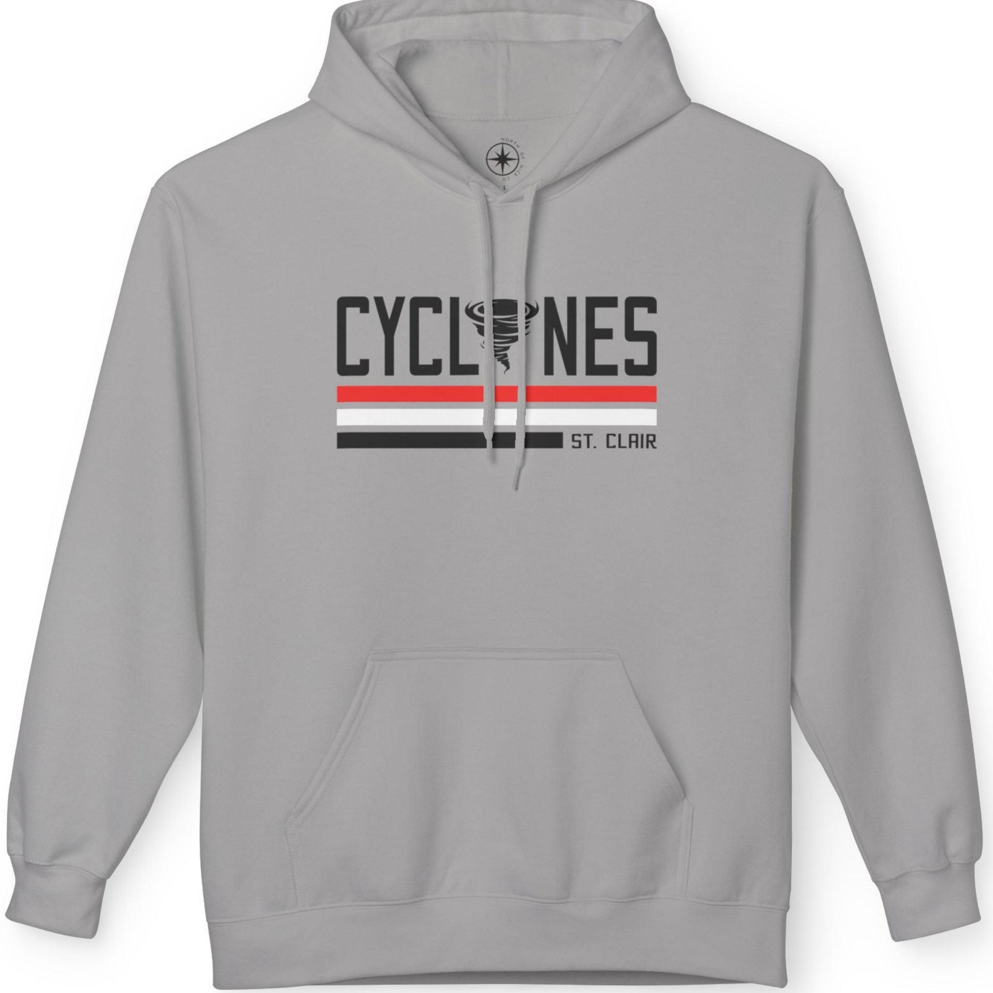 Cyclones St. Clair Hoodie — Retro Striped School Spirit Sweatshirt