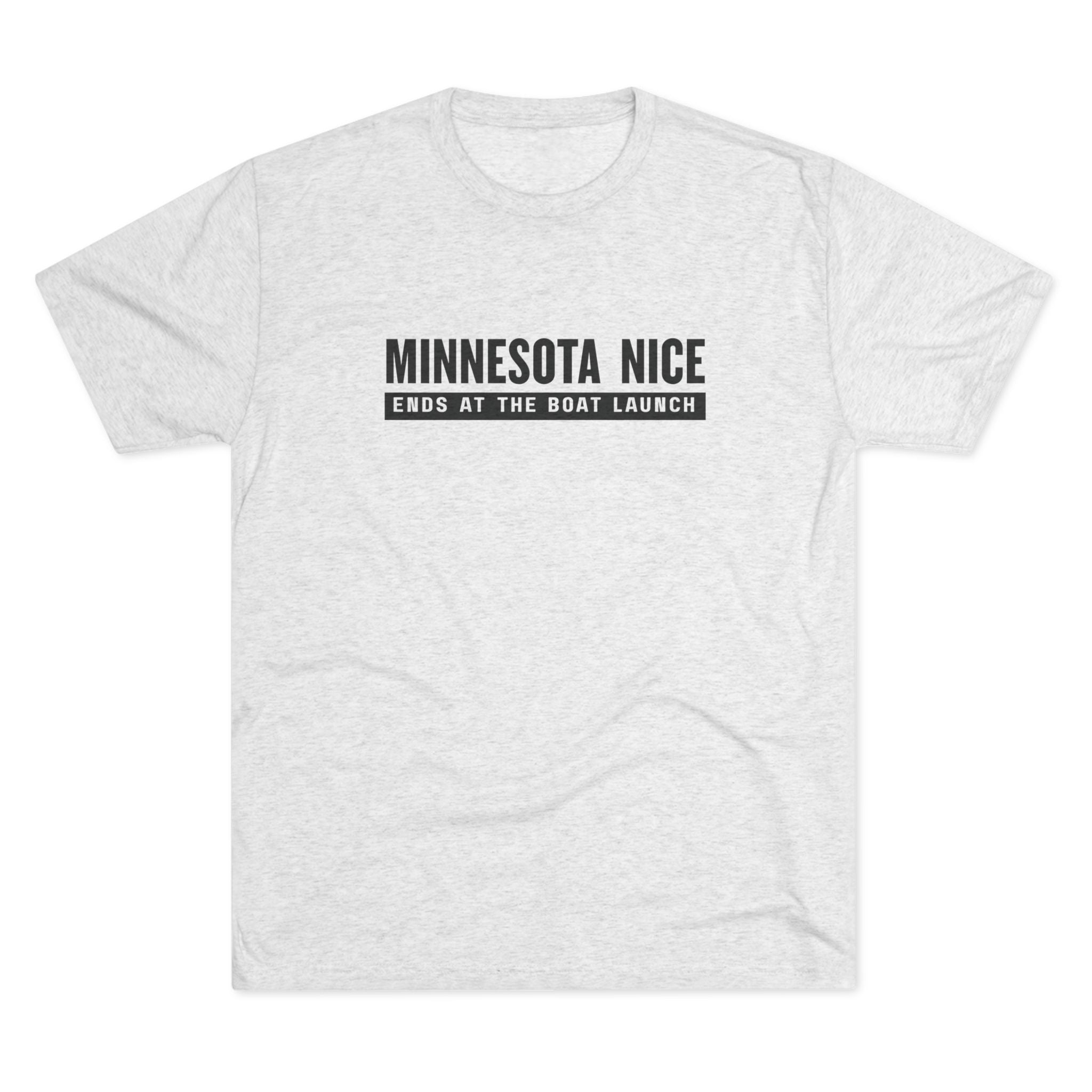 Minnesota Nice Boat Launch T‑Shirt — 'Minnesota Nice Ends at the Boat Launch' Crew Tee