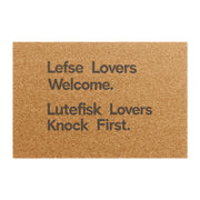 Lefse & Lutefisk Welcome Doormat