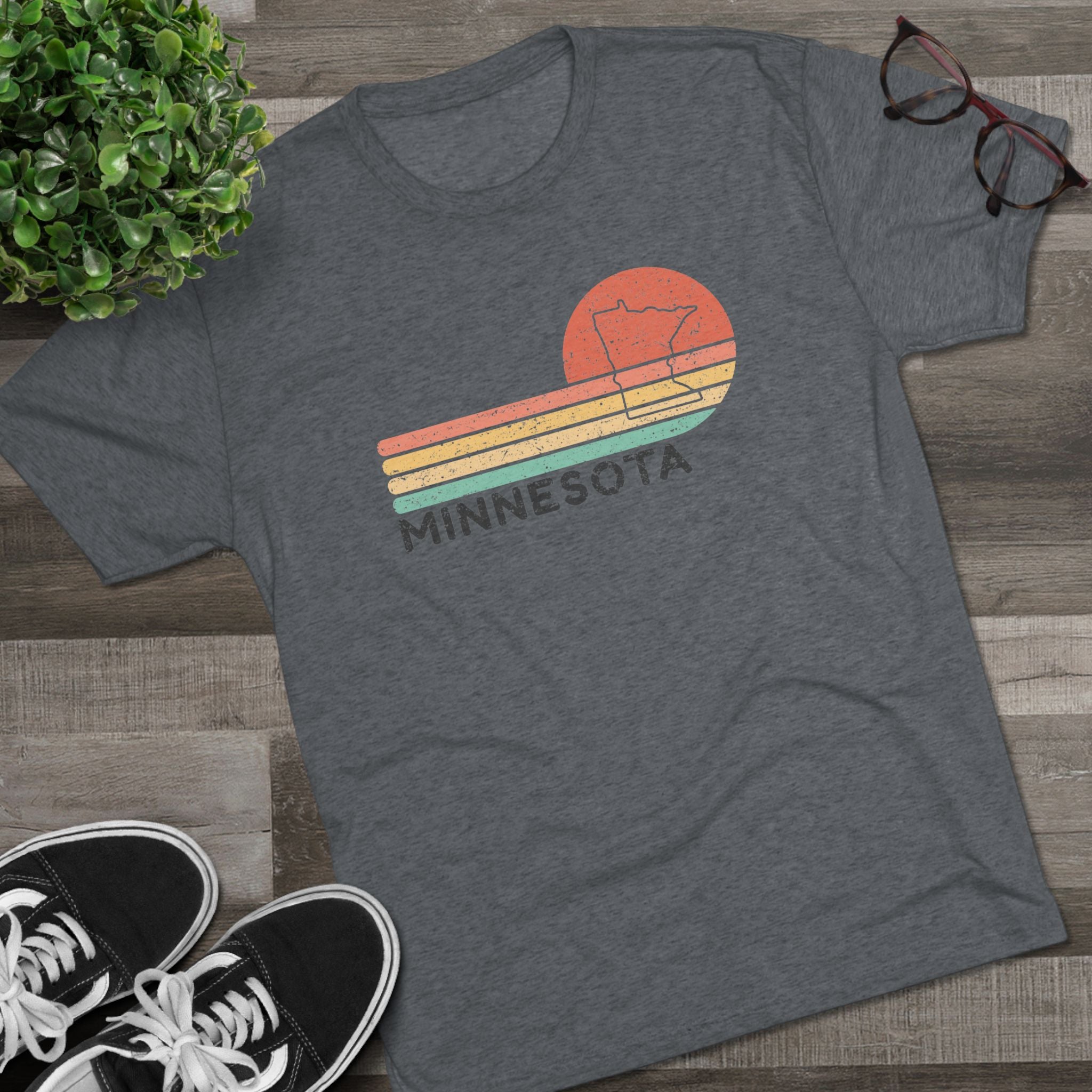 Minnesota State Retro Sunset T-shirt