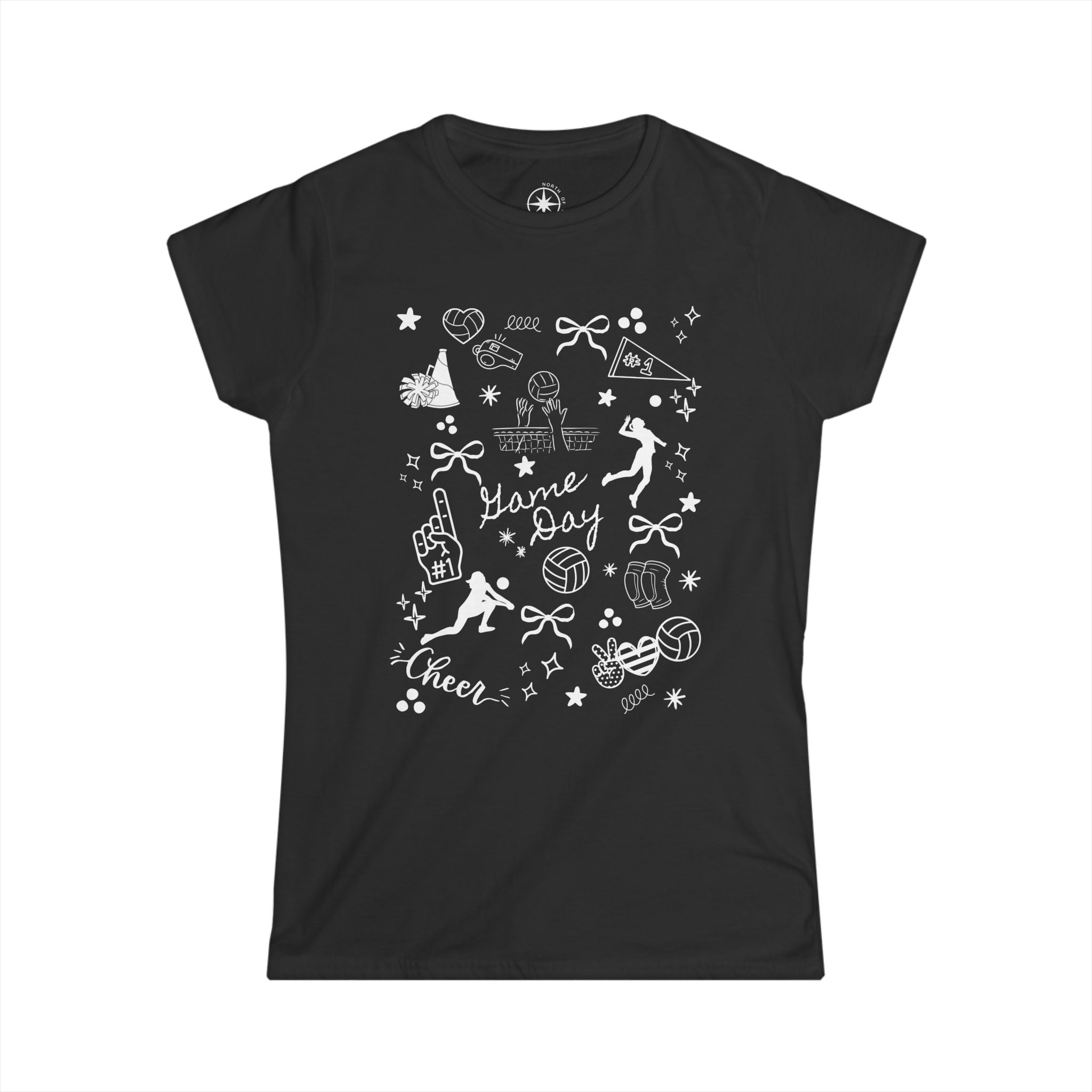 Volleyball Game Day Women's Softstyle Tee
