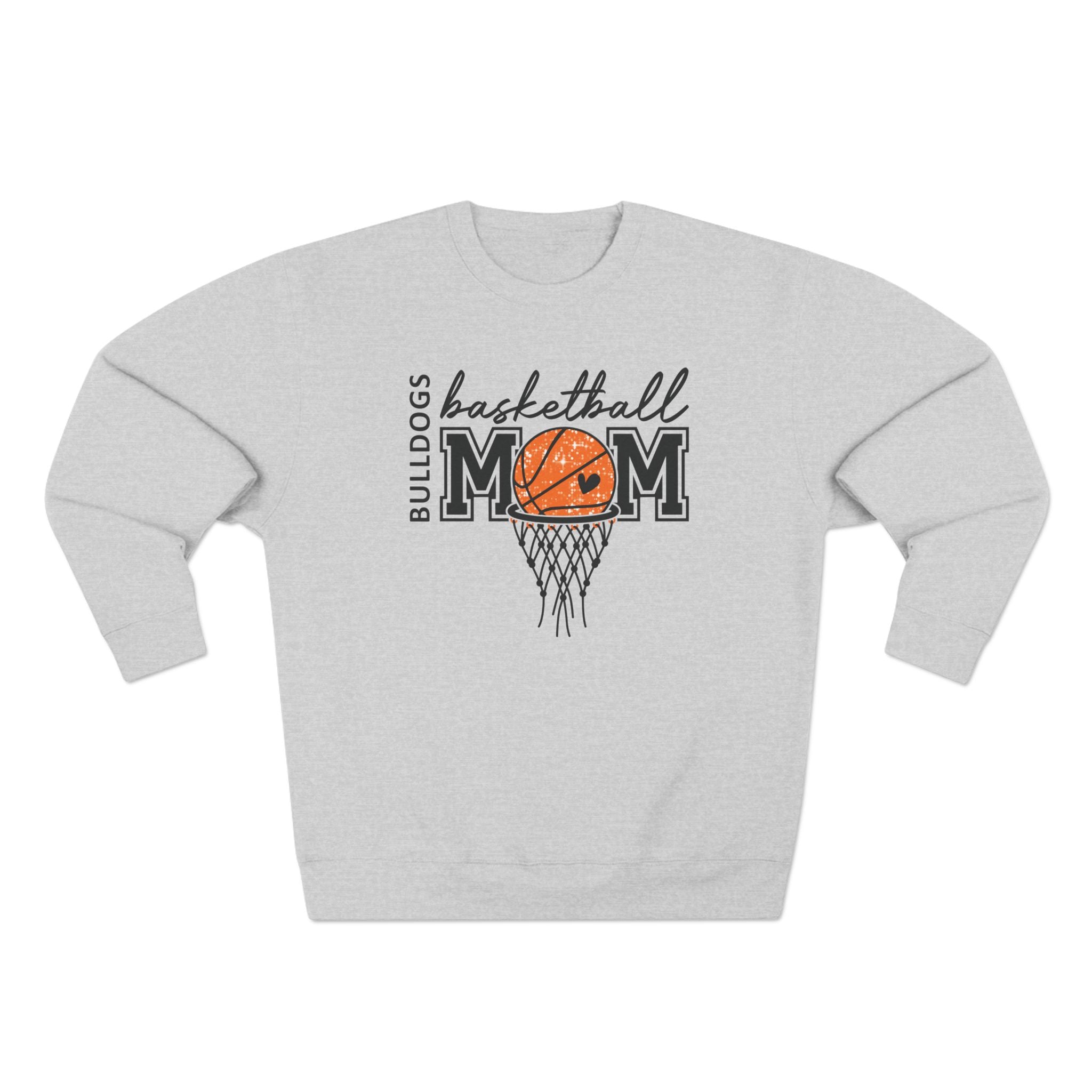 Bulldogs Mom Basketball Crewneck Sweatshirt