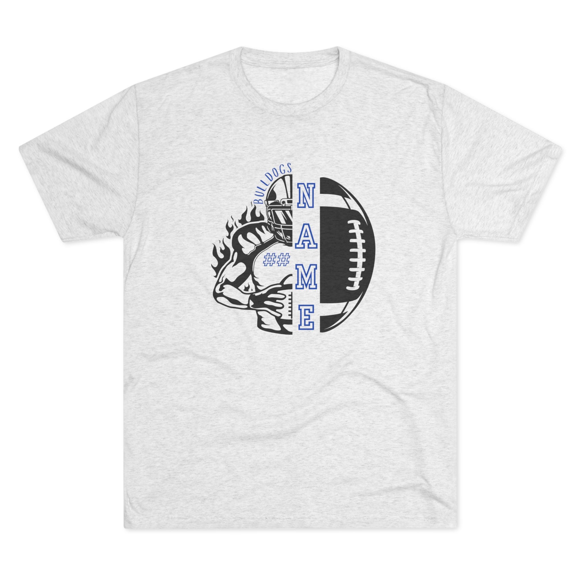 Personalized Bulldogs Football Themed Unisex Tee