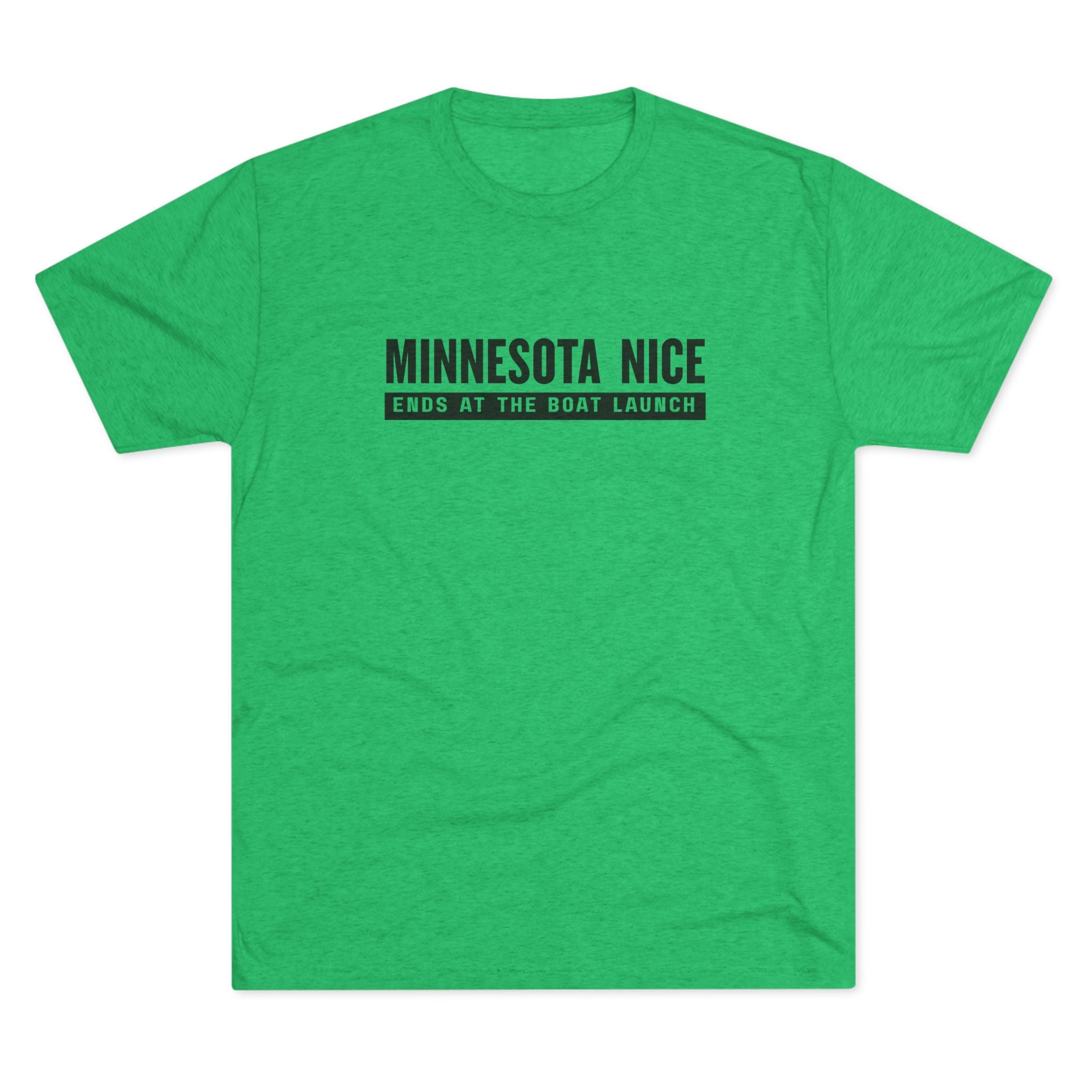 Minnesota Nice Boat Launch T‑Shirt — 'Minnesota Nice Ends at the Boat Launch' Crew Tee