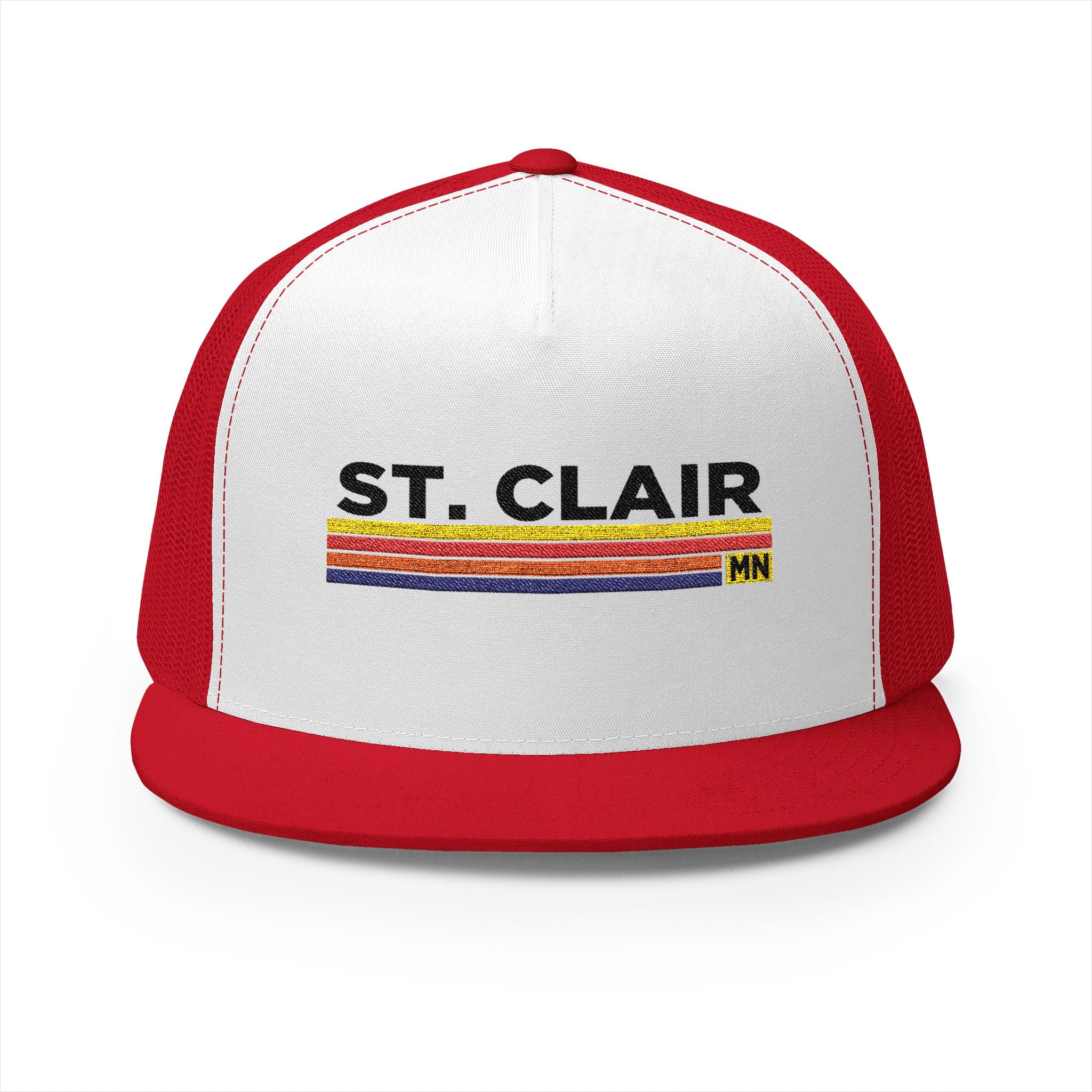 St. Clair Embroidered 5 Panel Trucker Cap