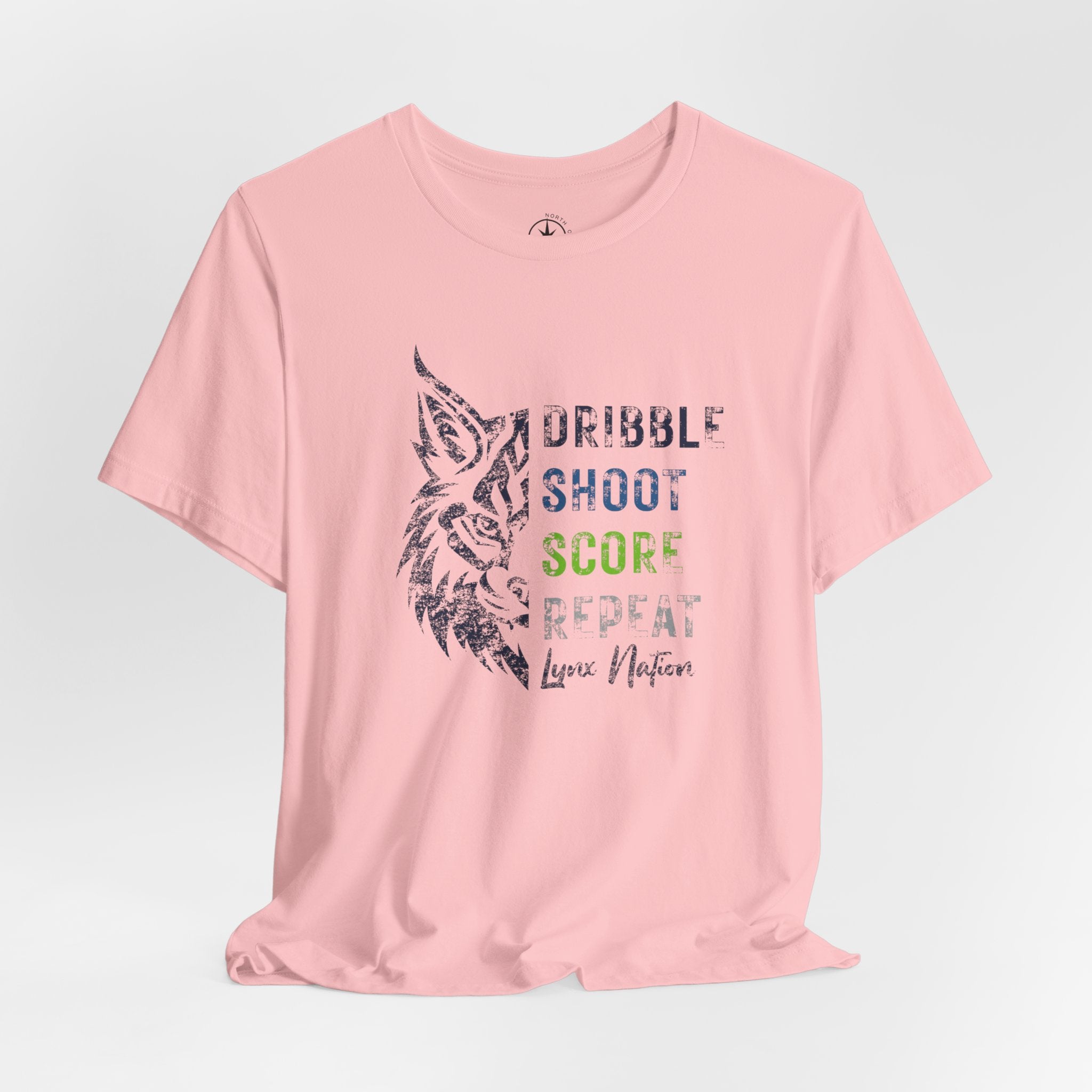 Dribble, Shoot, Score, Repeat, Lynx Nation T-shirt