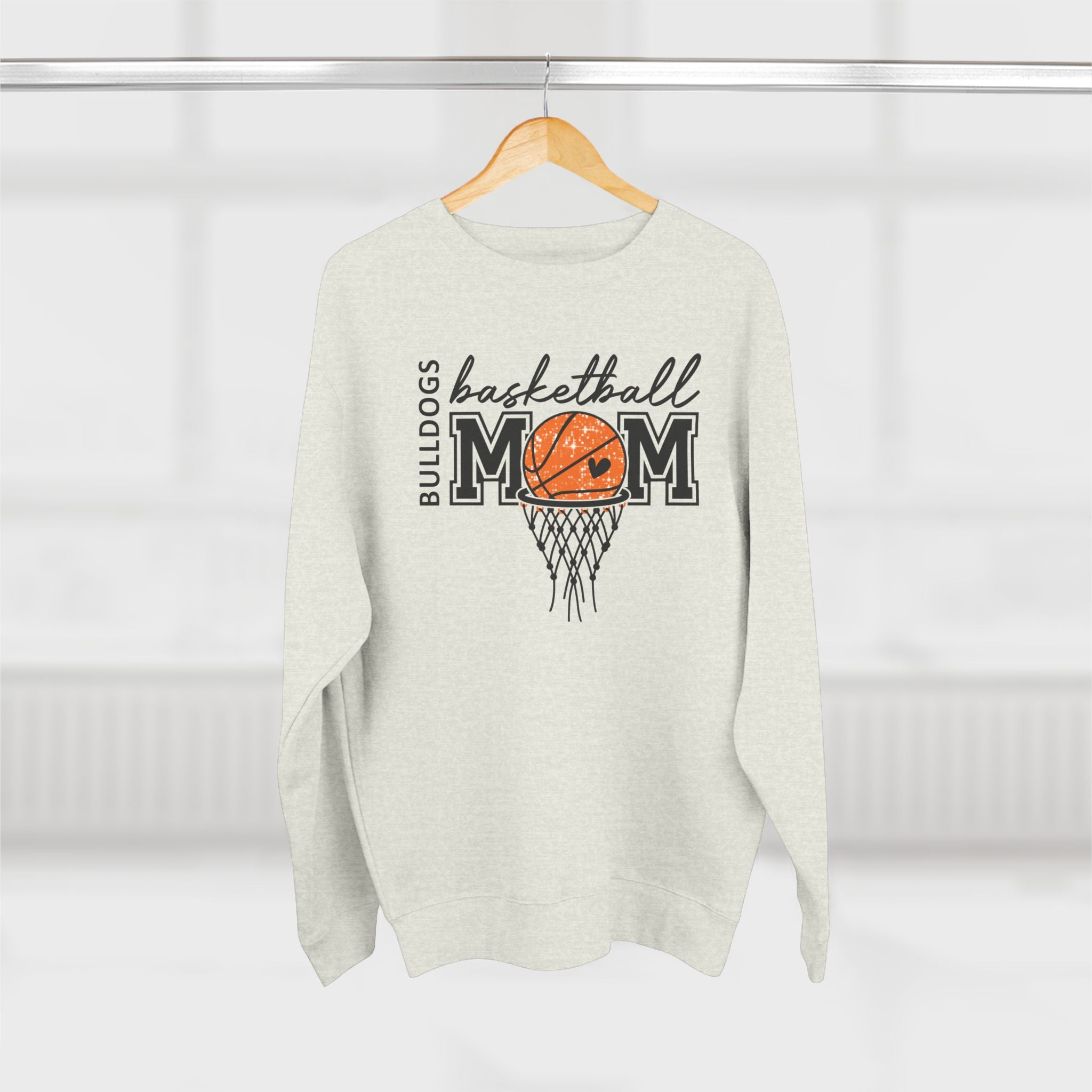Bulldogs Mom Basketball Crewneck Sweatshirt