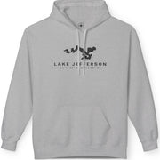 Lake Jefferson Map Hoodie Sweatshirt — Lake Outline Pullover