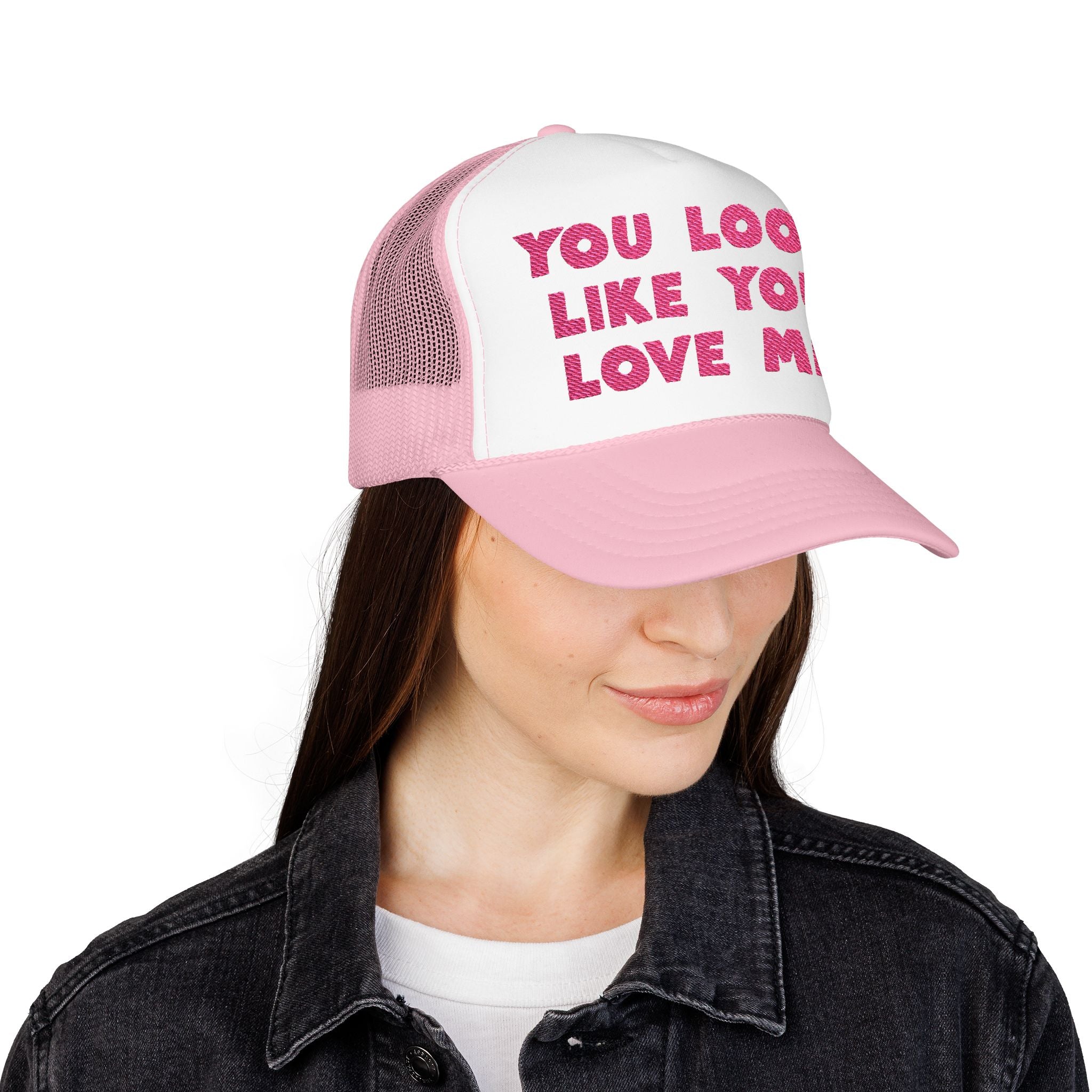 Playful Embroidered Foam Trucker Hat