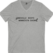 Janesville Roots V-Neck Tee | Minnesota Grown Shirt for Proud Locals