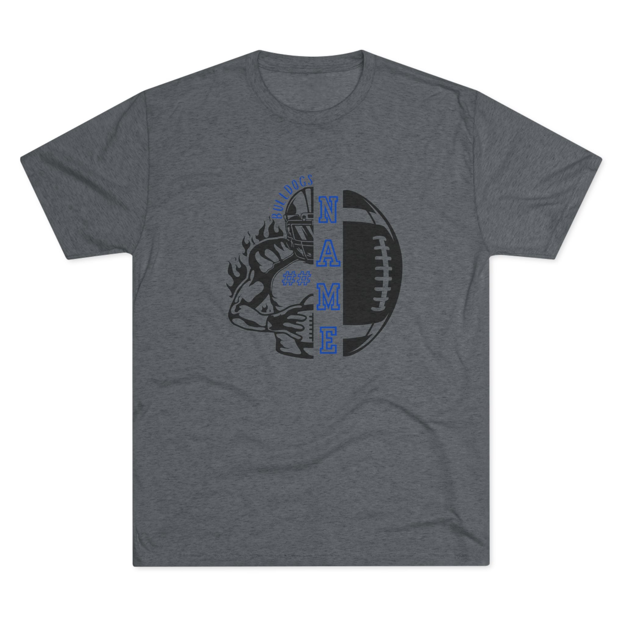 Personalized Bulldogs Football Themed Unisex Tee
