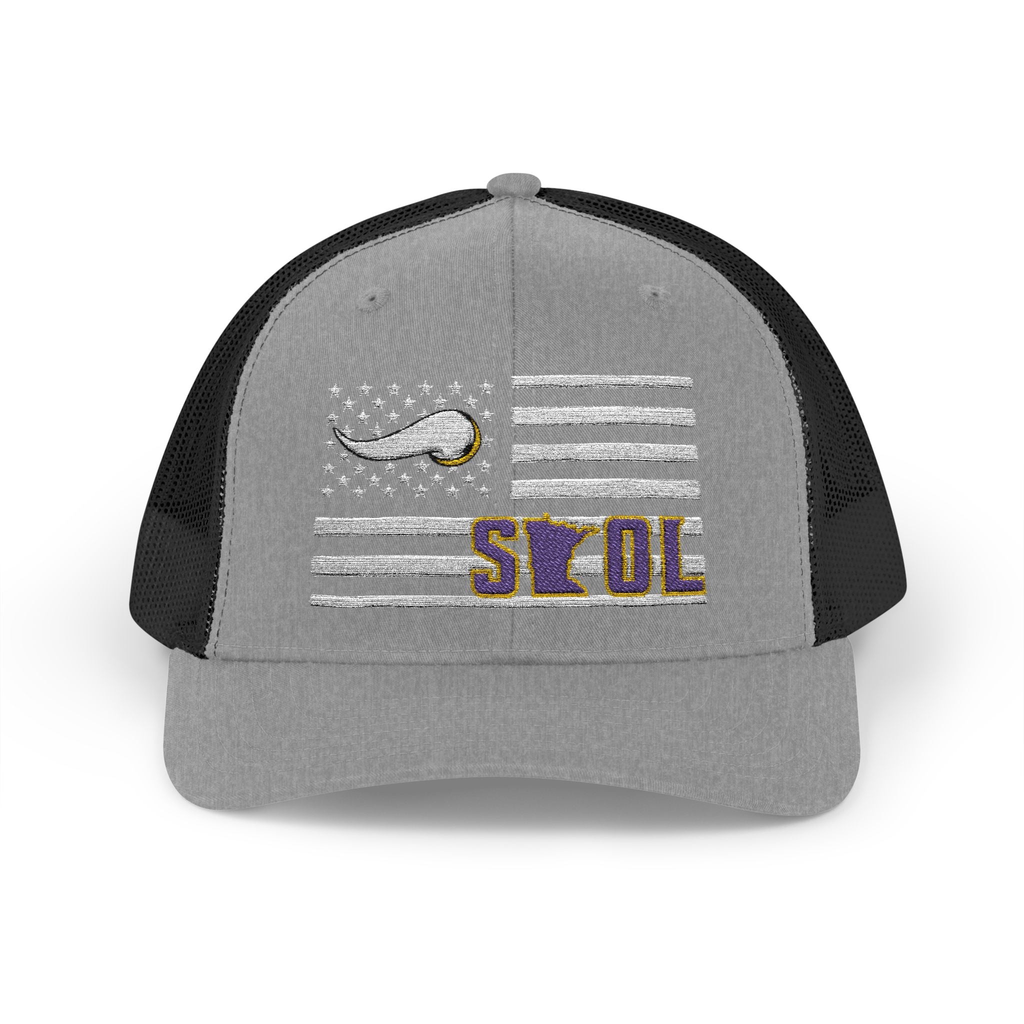Patriotic SKOL Horn Embroidered Trucker Hat