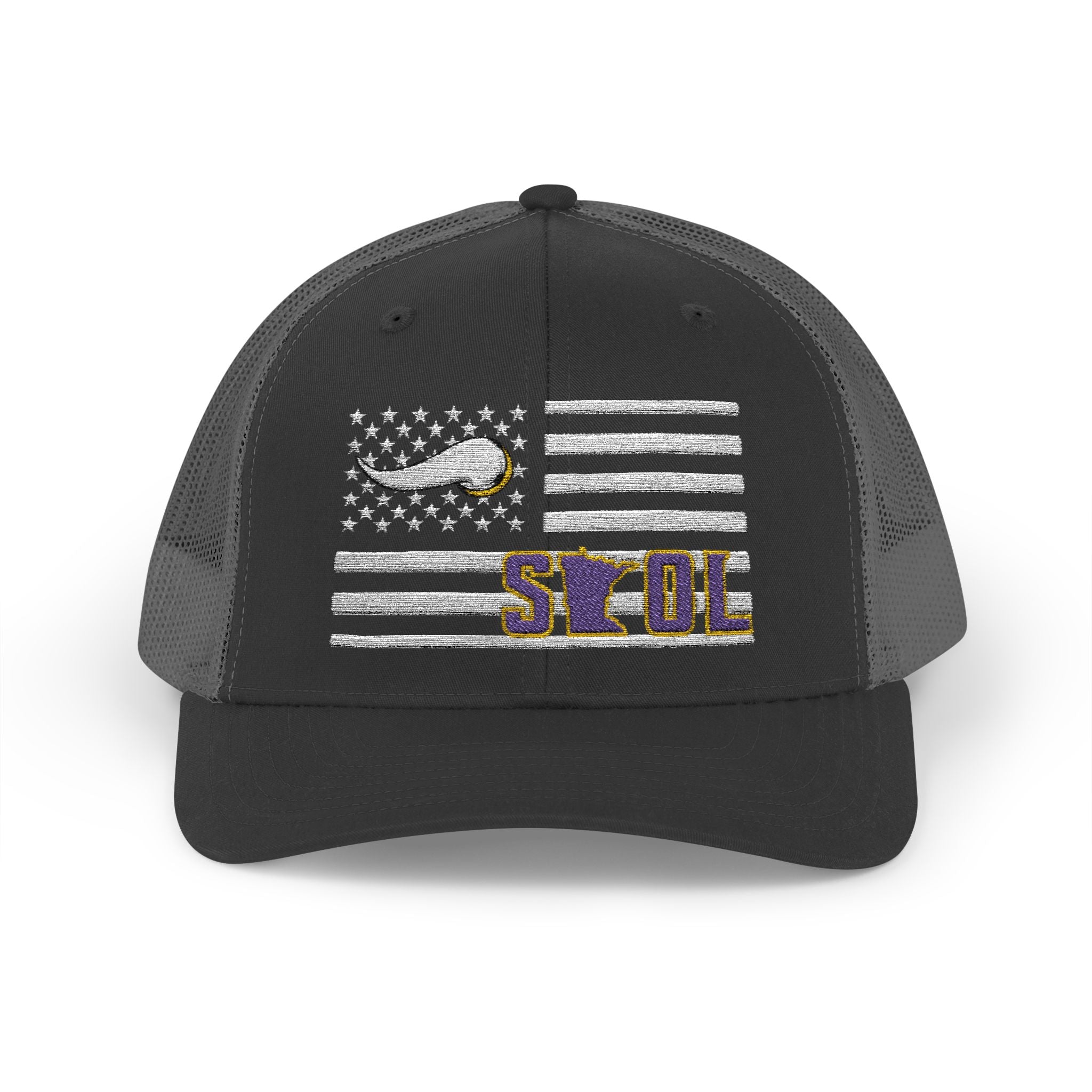 Patriotic SKOL Horn Embroidered Trucker Hat