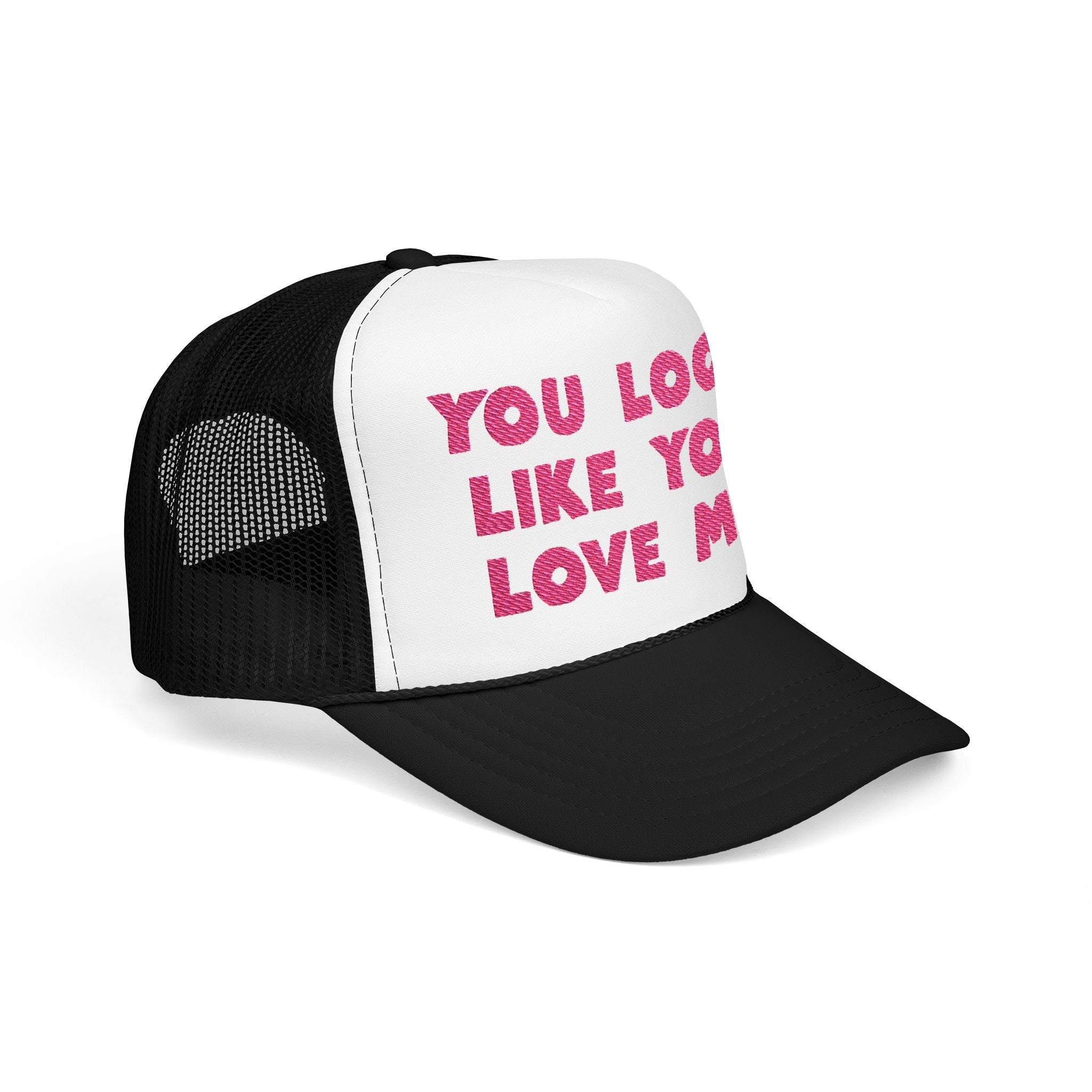 Playful Embroidered Foam Trucker Hat