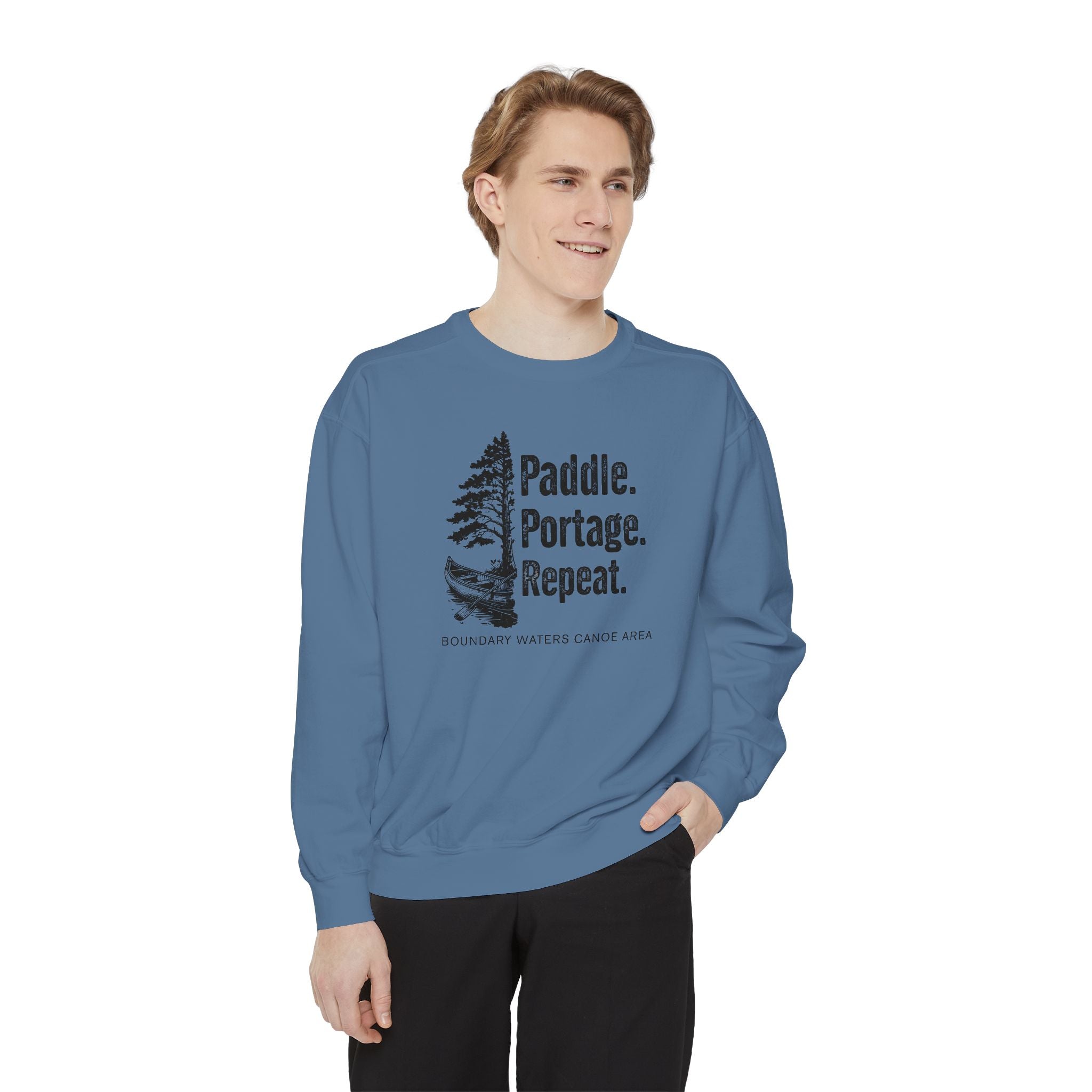 Paddle. Portage. Repeat. Crewneck Sweatshirt