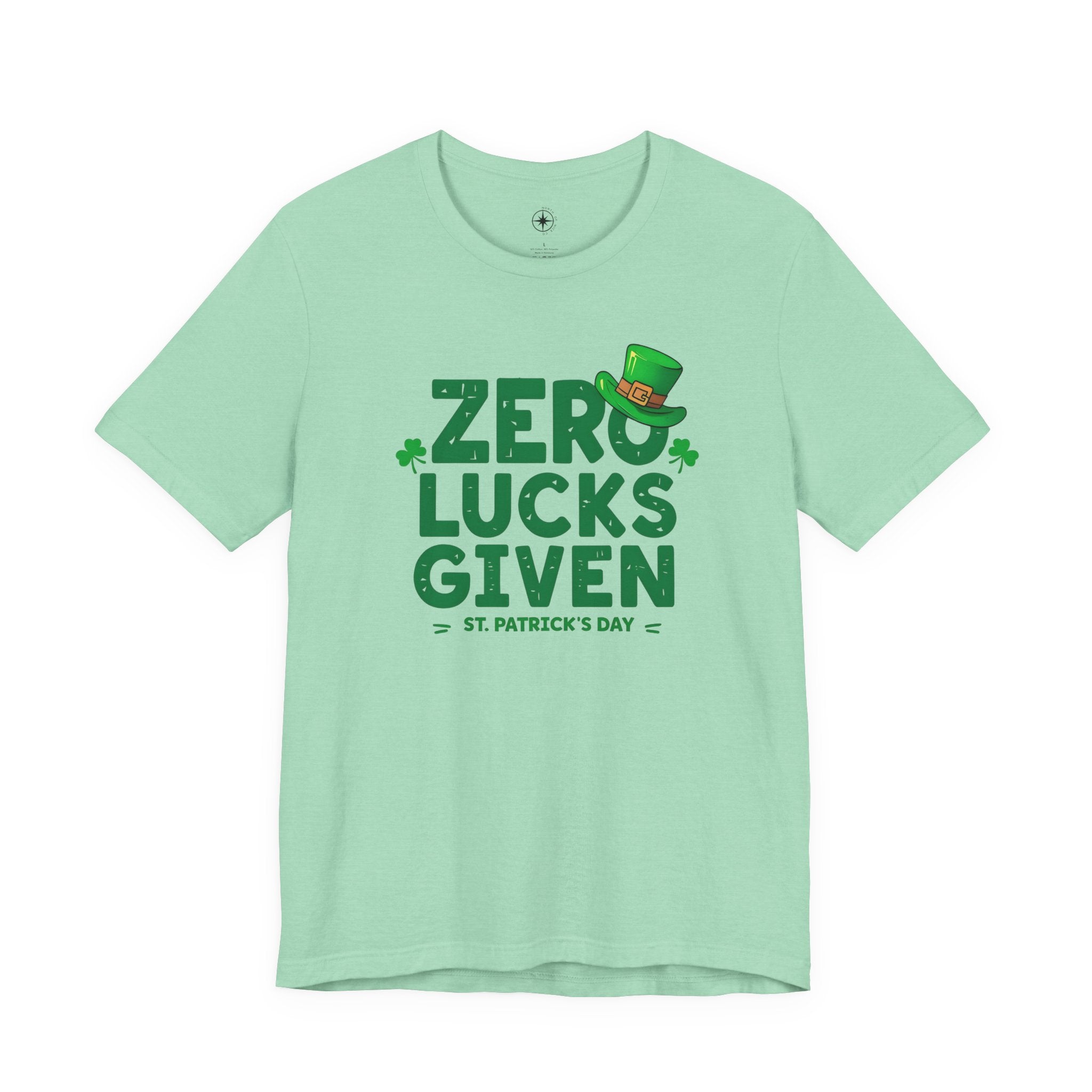 Funny St Patrick's Day Tee, Zero Fucks Given, Unisex T-Shirt, Irish Clover Shirt, Drinking Humor Top, Holiday Graphic Tee