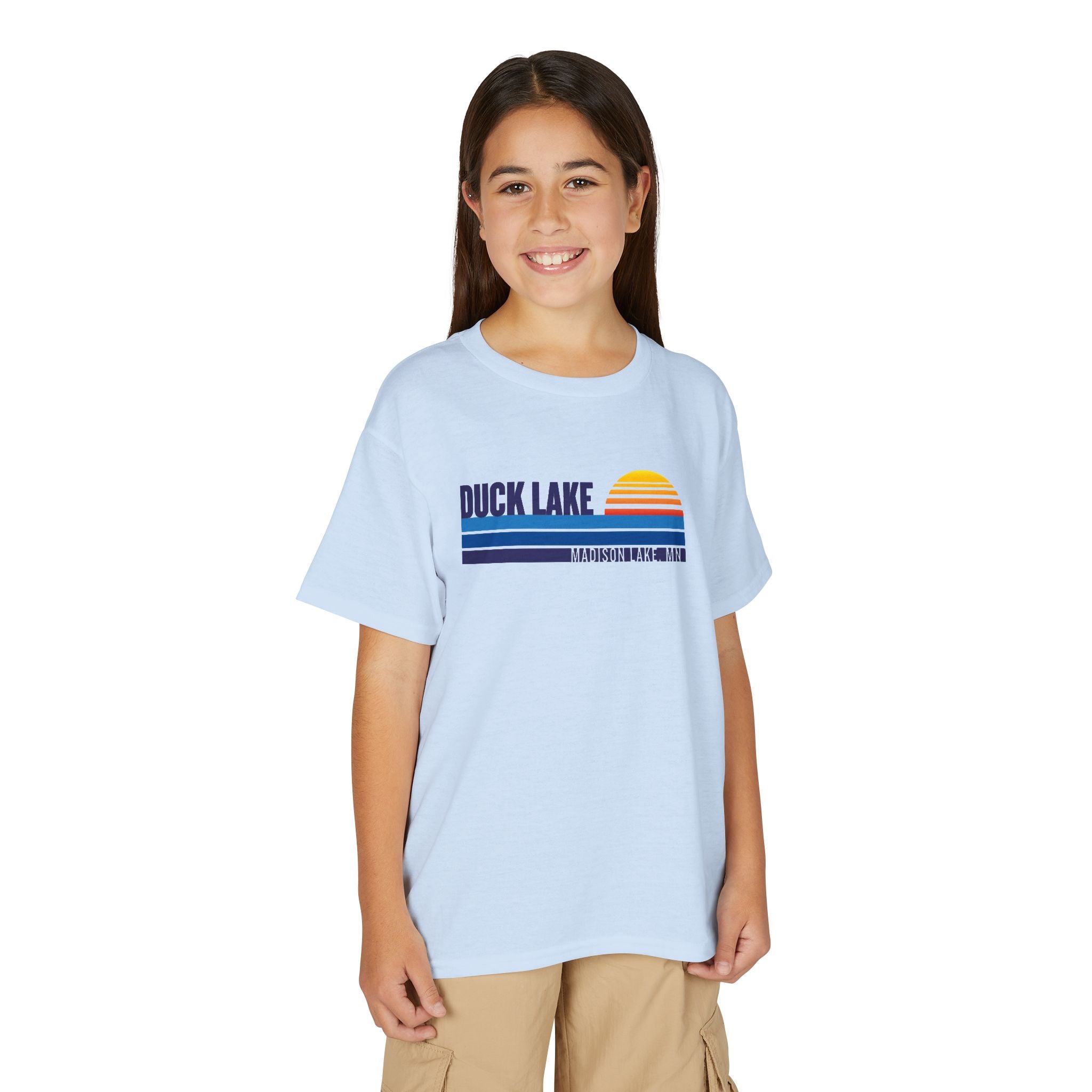 Duck Lake Retro Sunset Kids Tee