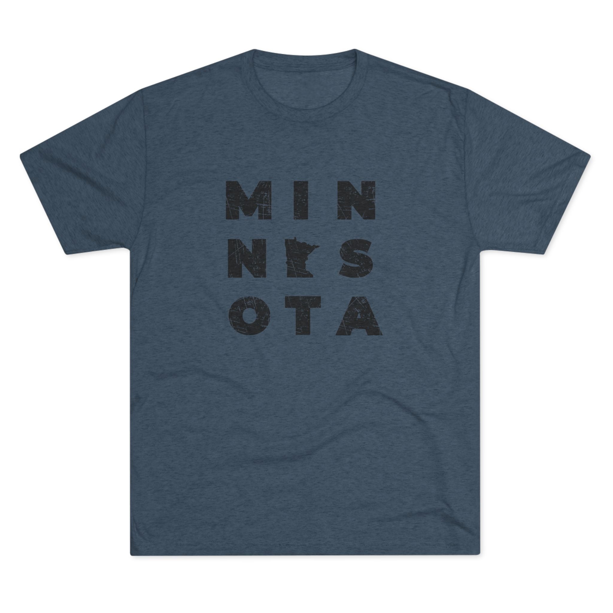 Minnesota Vertical Block Text Tee — Vintage State Graphic T-Shirt