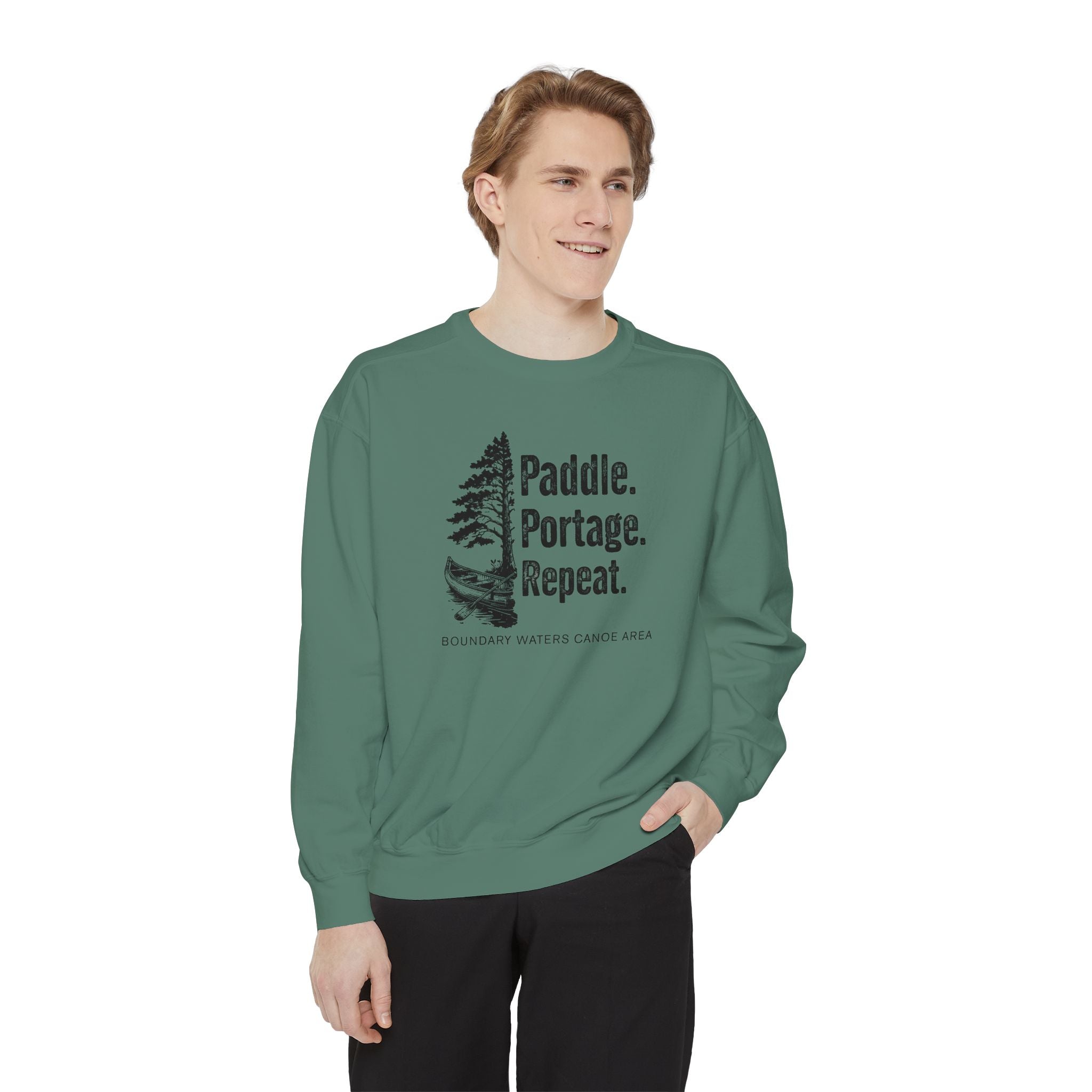 Paddle. Portage. Repeat. Crewneck Sweatshirt