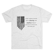 Liberty & Justice Patriotic Quote T-shirt