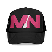 Trendy Foam Trucker Hat with Embroidered MN and Paddle
