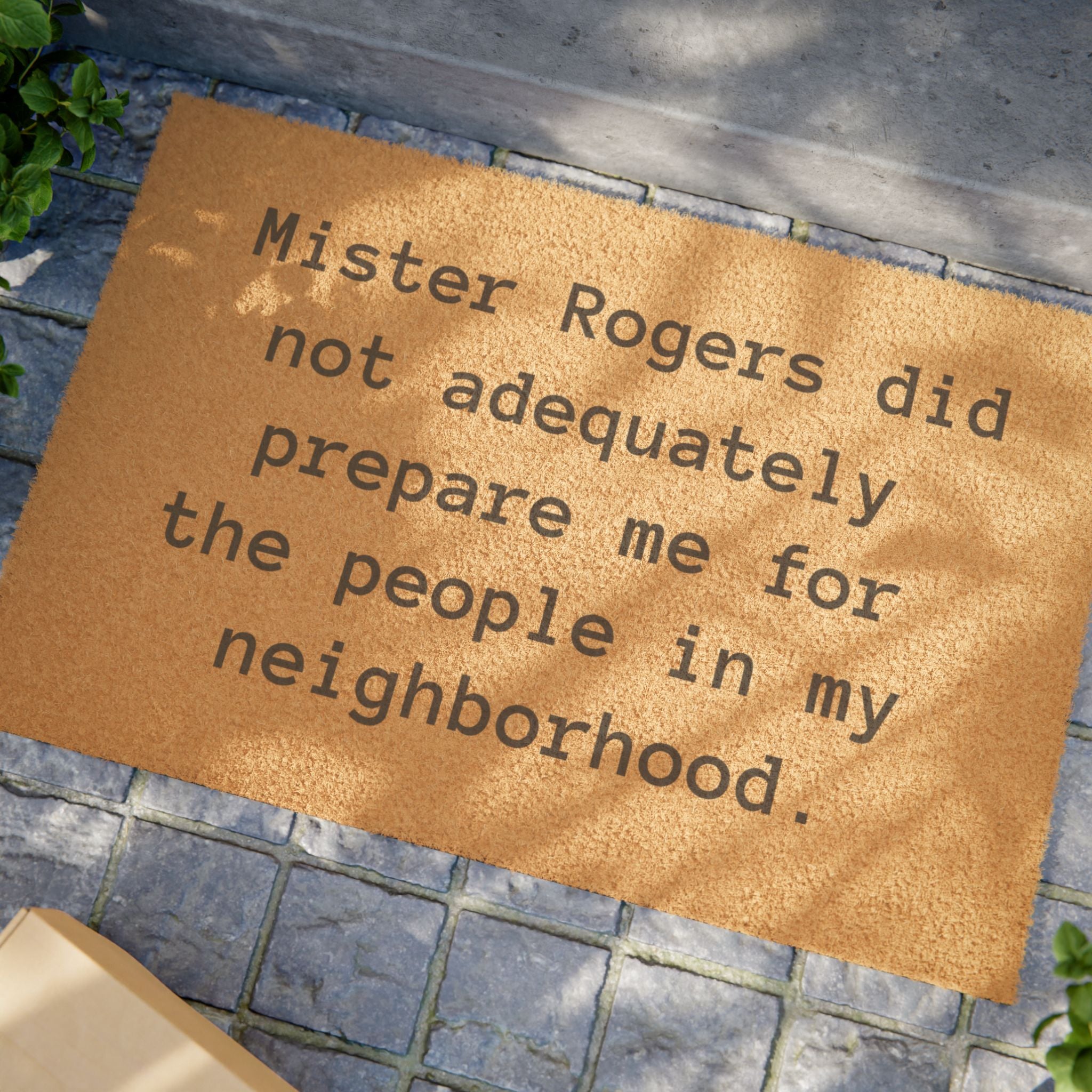 Funny Mister Rogers Quote Doormat