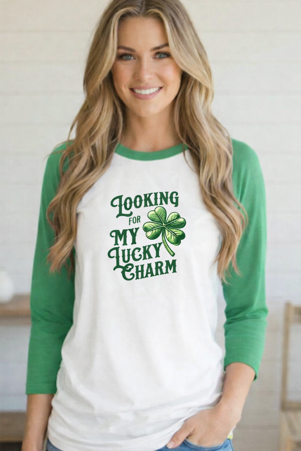 Looking For My Lucky Charm Raglan Shirt