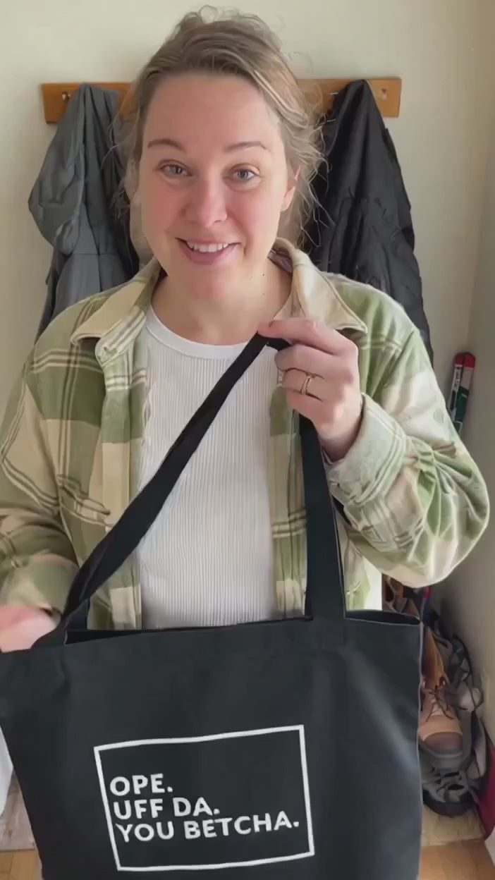 Load video: Minnesota Tote Bag — Large Eco Canvas Market Tote