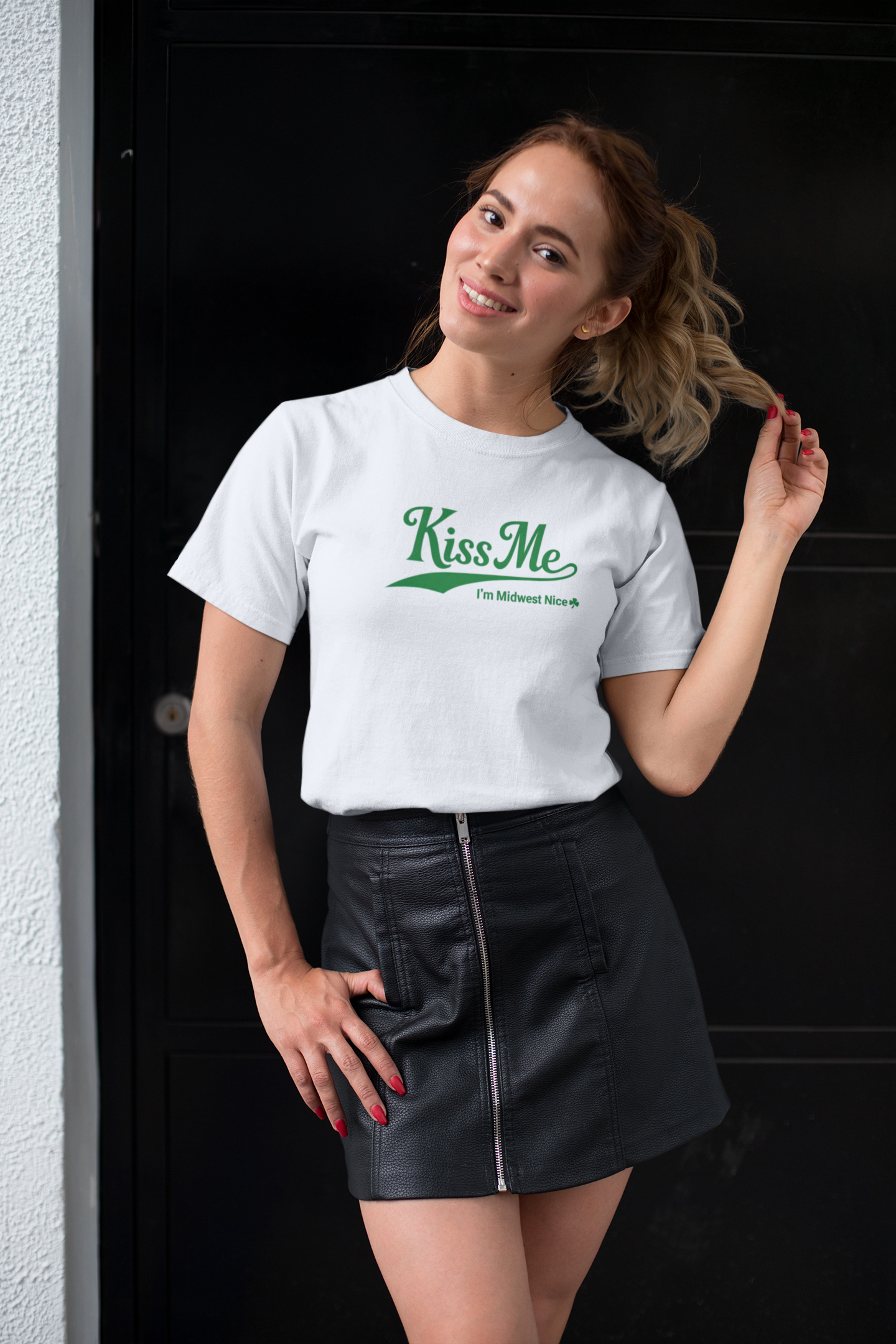 Kiss Me I'm Midwest Nice T-shirt (Women's Fit)
